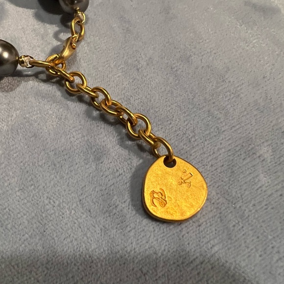 Karl Lagerfeld Japanese Grey Pearl Necklace - Picture 8 of 10